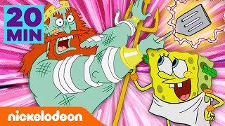 SpongeBob | Kemarahan Raja Neptunus Selama 20 Menit! | Nickelodeon Bahasa