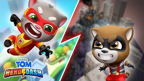  Talking Tom Hero Dash Gameplay vs Talking Tom Time Rush Gameplay Walkthrough Noir Tom vs Super Ben
