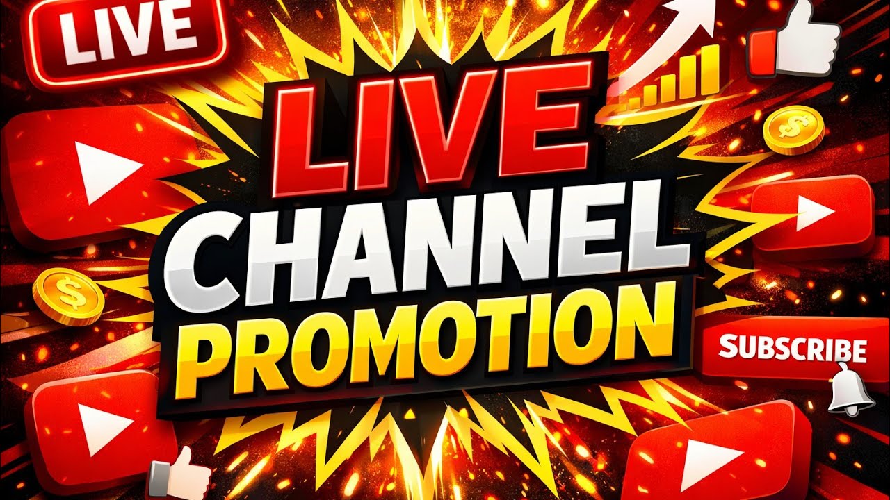 FREE YouTube Channel Promotion LIVE 🔴 | Real Subscribers & Views | Grow Fast 🚀