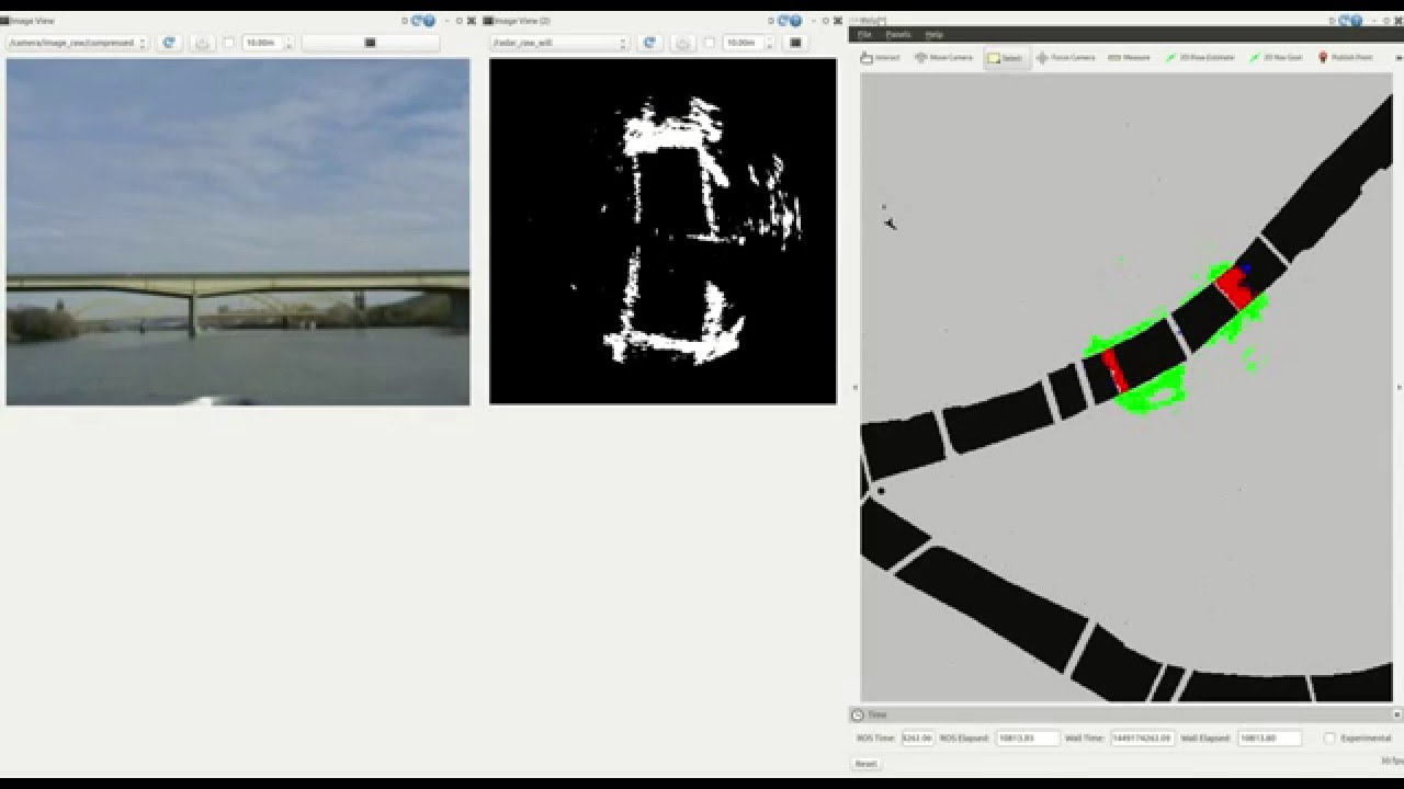 Segmentation of Bridges, Shores and Obstacles using Radar data