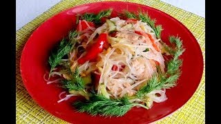 ФУНЧЕЗА салат с овощами и курицей /Салат из фунчезы простой и вкусный ФУНЧЕЗА салат с овощами и курицей /Салат из фунчезы простой и вкусный