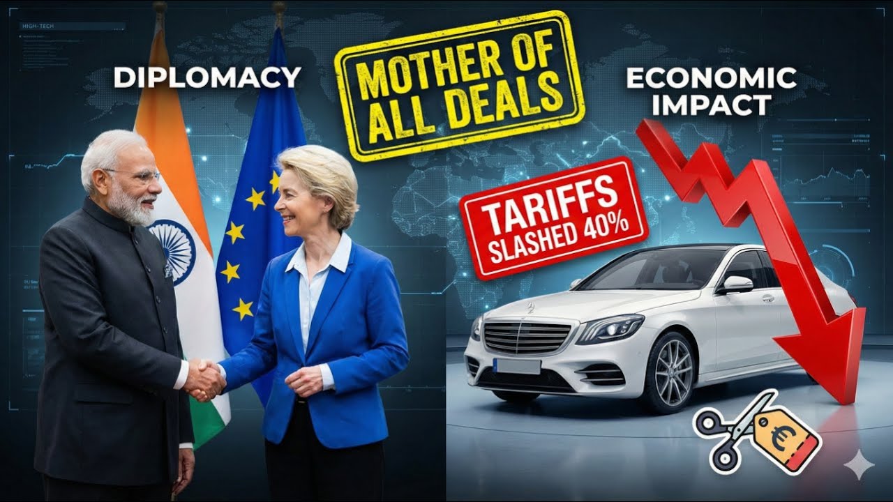 India-EU Trade Deal: यूरोप की गाड़ियां होंगी सस्ती? 🚘 | "Mother of All Deals" पर मुहर!  🇮🇳🇪🇺