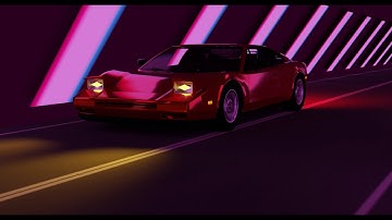 4K Blender 2.82 RetroWave animation