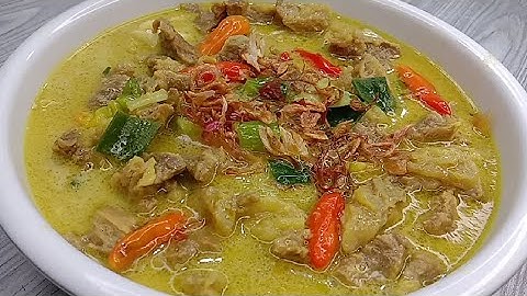 RESEP TONGSENG DAGING SAPI KUAH SANTAN GURIH BANGET