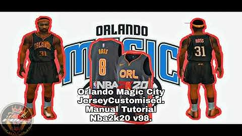 CUSTOMISED ORLANDO MAGIC JERSEY GRAY ORANGE MANUAL TUTORIAL. NBA2K20 V98