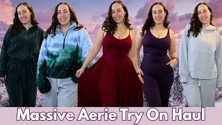 Cozy Aerie Lounge  Activewear Tryon Haul  Best Christmas Gift Sets midsizepetite