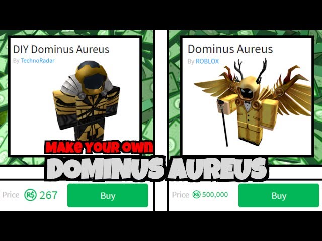 Make Your Own Cheap Dominus Dominus Aureus Roblox Youtube - how to make a cheap dominus on roblox