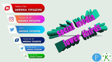 How to make social media lower thirds in kinemaster | kinemaster And PixelLab Tutorial