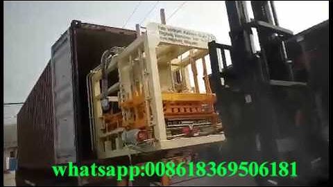 Fuda Machine Factory Loading QT4-18 hydraulic concrete block machine to our clients