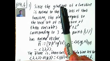 14.6#1 plane tangent to level set (with "since...")