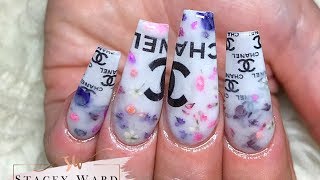 Chanel milk bath acrylic nails