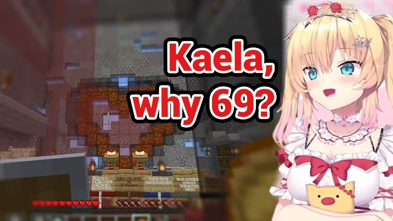 Haachama got Amazed by Kaela's Temple in Minecraft!!!!
