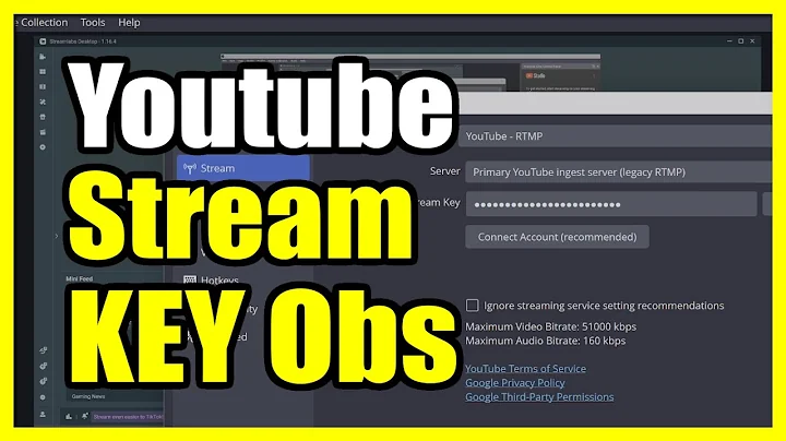 How to add a Youtube Stream Key to OBS on PC (Easy Tutorial)
