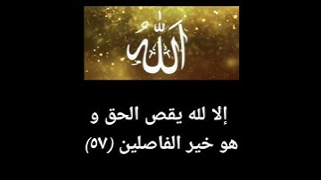 سورة الأنعام من ٥٦ إلى ٥٨