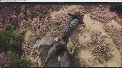 Mountain Scene with Dwarf, Orc, Horse and Dragon Timelapse (sort of)