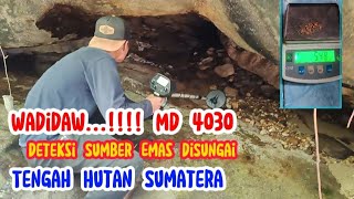 Wadidaw...!!! MD 4030 Deteksi Emas Sungai Ditengah Hutan Sumatera ][ ][ Hasil 5-6 gram perhari