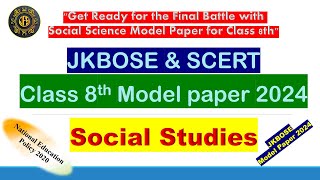 Class 8th Social Studies Model Paper 2024 | JKBOSE Class 8th SST Model Paper | NEP 2020 #nep2020 screenshot 3