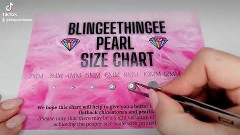 Rhinestone Size Chart BlingeeThingee on Etsy