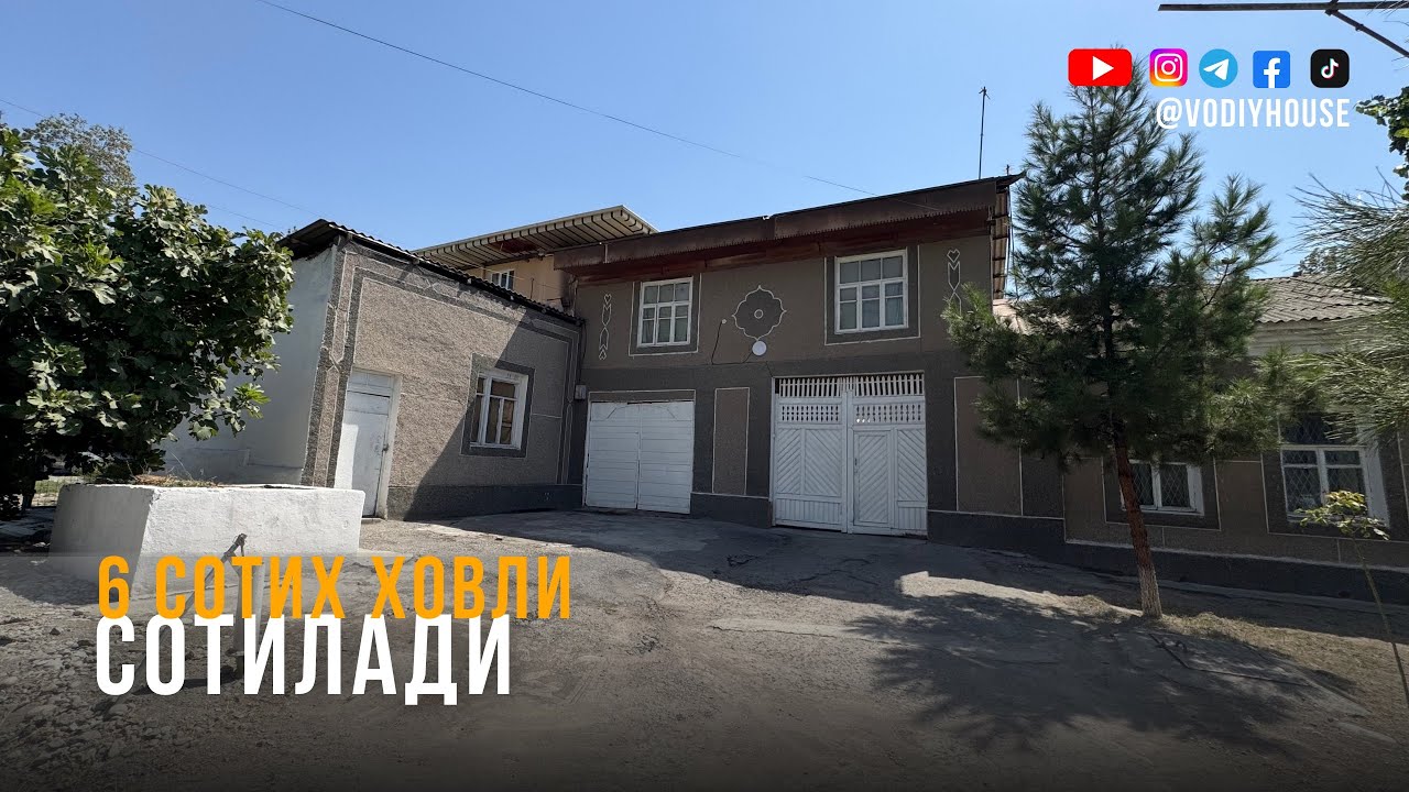 Фарғона шаҳар, City Market яқинида 6 сотих ховли сотилади