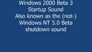 Windows 2000 Beta 3 Startup Sound