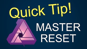 Quick Tip! Affinity Photo Master Reset