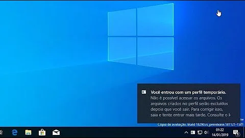 Como sair do usuário temporário?