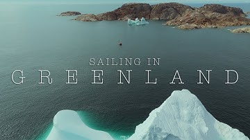 Greenland From Above, A Red Sailboat in the Arctic!