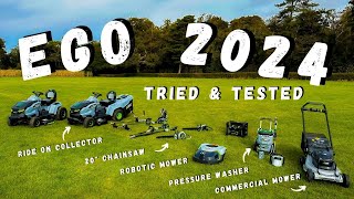First Test With EGO 2024 Machines  Pressure Washer  20' Chainsaw  Robot Mower  Commercial Mower