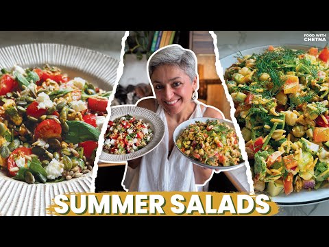 ULTIMATE SUMMER SALADS   Chickpea rice tahini salad  Nutty Tomato feta salad Food with Chetna