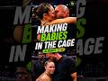 Ronda Rousey &amp; Husband Make Out in The Cage 🤱🤣 | Rousey vs. Carano #postfightinterview #fun