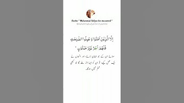سورة التين/ بصوت محمد سفيان بن مزمل