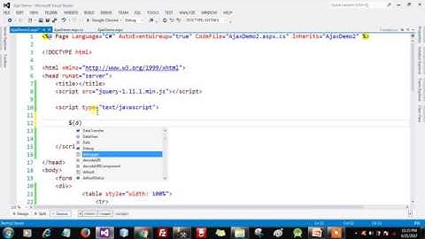 Binding data from database using Ajax Call Part 1