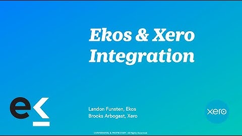 Webinar: Ekos & Xero Integration Information Session