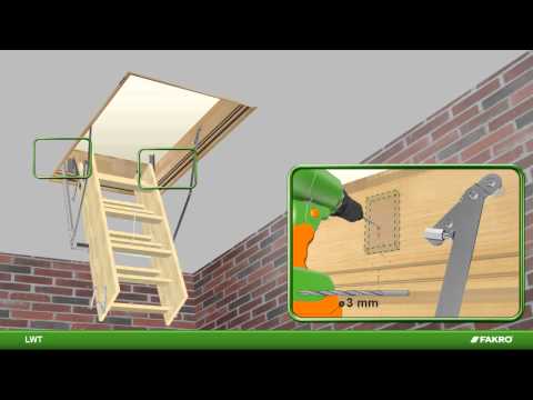 Видео: Сгъваема таванска стълба: Сгъваема и разтегателна таванска стълба, сгъваем модел от дърво и алуминий с люк