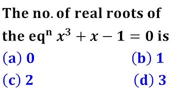 number of real roots of an equation descarte