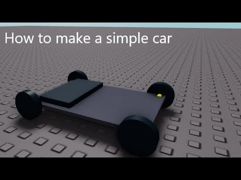 How to make a simple car in Roblox Studio