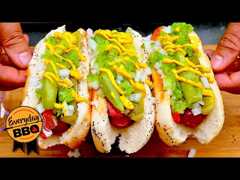 How To Make Chicago Style Hot Dogs by the Campfire | Best Chicago Style Hot Dog | Everyday BBQ