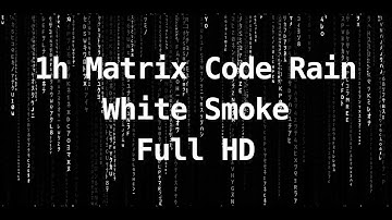 1h Matrix Code Rain | Digital Rain Animation | Screensaver  | White Smoke | Full HD
