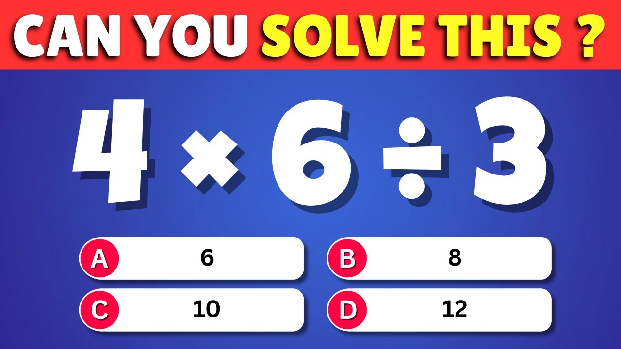 Can You Pass This Maths Quiz? ➗✖️🤓 | Easy, Medium, Hard Levels | 67 Questions Challenge