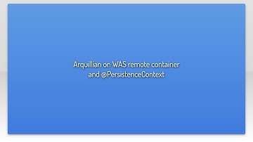Arquillian on WAS remote container and @PersistenceContext