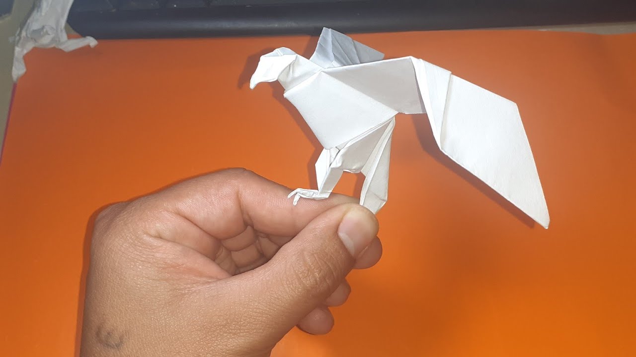 como hacer un águila de origami/tutorial paso a paso - YouTube