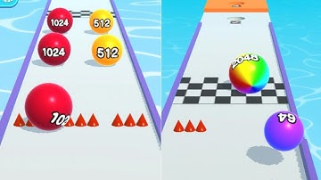 Ball run 2048 gameplay level 93-95