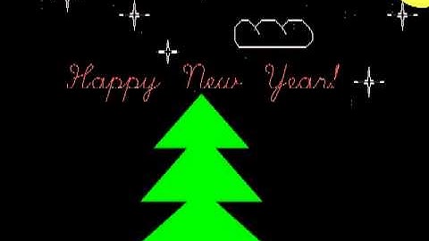 Happy New Year на Turbo Pascal