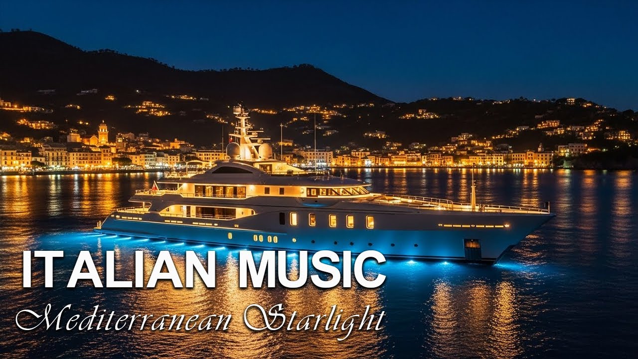🌑 Mediterranean Mystique | Italian Coastal Lounge Music on a Sicilian Midnight Shore