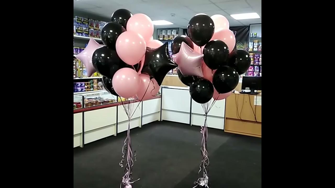 Черно розовые шары