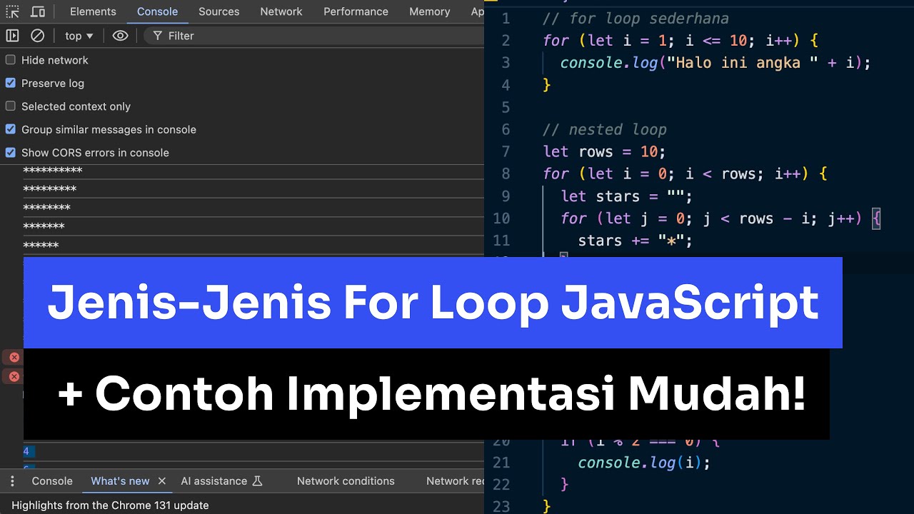 Jenis-Jenis For Loop di JavaScript + Contoh Implementasi Mudah! - YouTube