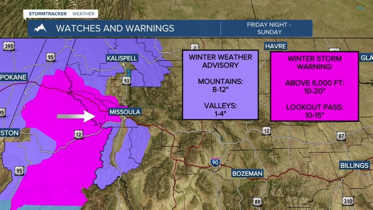 Heavy mountain snow Friday night through Sunday - YouTube