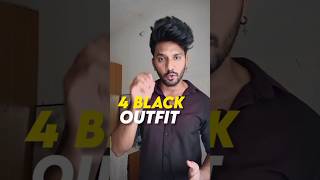 4 Black Outfit combination  #shorts #fashion #menfashion