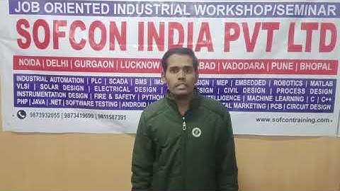 Kanhu Sharan Trained & Placed by Sofcon Noida | Industrial Automation Engineer Course