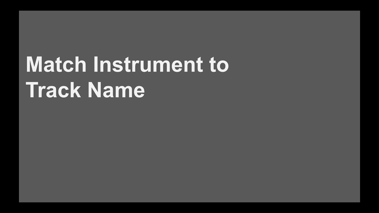 Match Instrument To Track Name renoise tool - YouTube